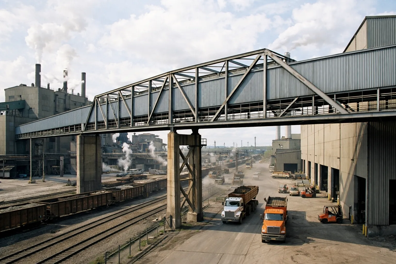 Overhead conveyor bridge fabrication and erection – Mundra, Gujarat